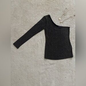 Black One-Shoulder Top - Size 38